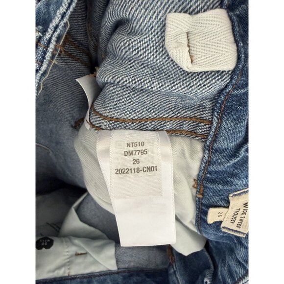 Madewell Wide Sweep Denim Trousers in Java Medium Wash Size 26 - Picture 11 of 11